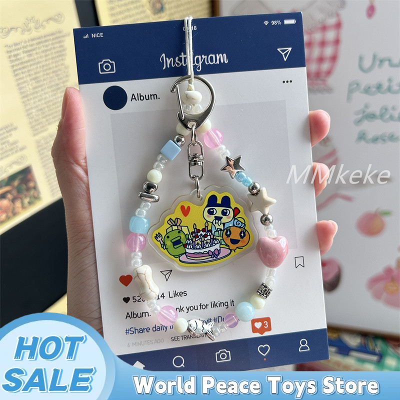 Women'S Key Accessories - Kawaii Japanese Tamagotchi Keychain Pendant Bag