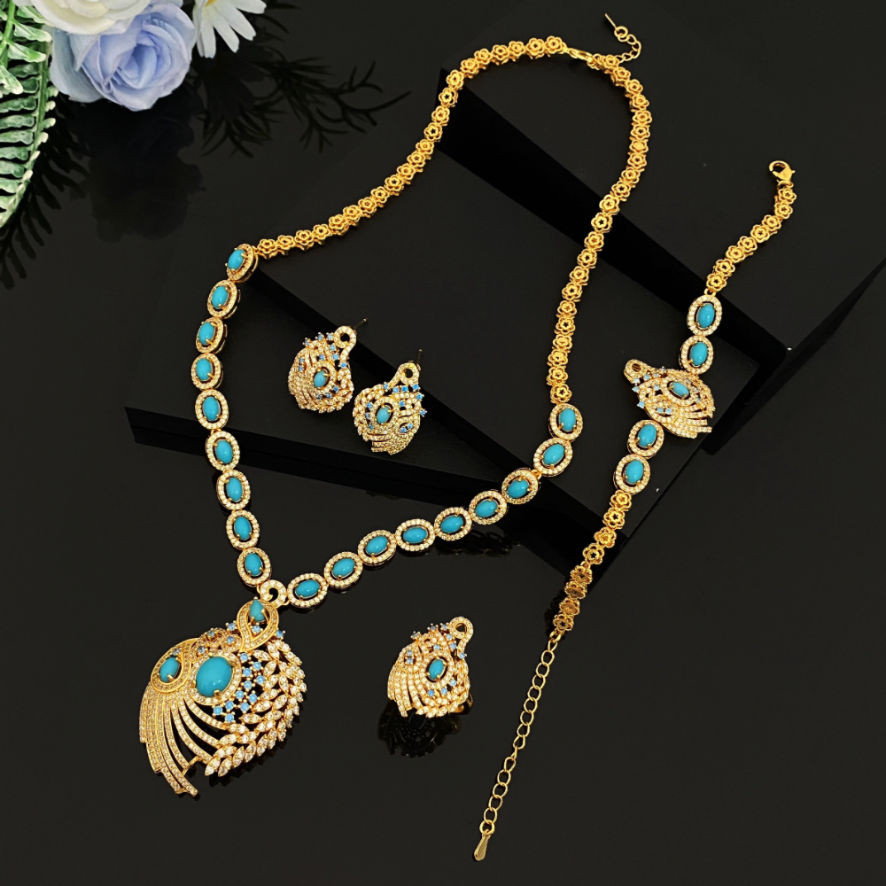 Women Accessories Uae - JRH Zircon Jewelry Set for Women