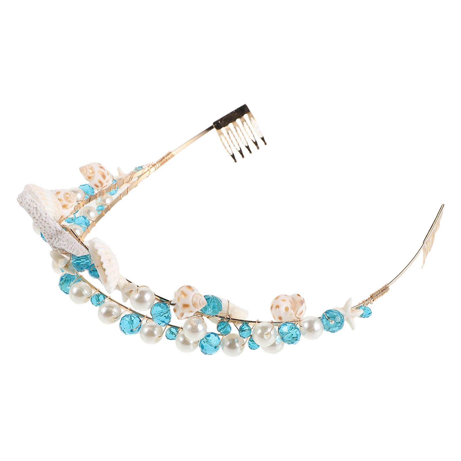Women'S Wedding Accessories - Seashell Crown Bridal Headband Pearl Wedding
