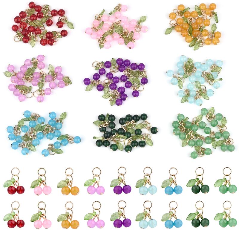 Women'S Key Accessories - 10Pcs/lot Fashion Delicious Red Cherry Keychain