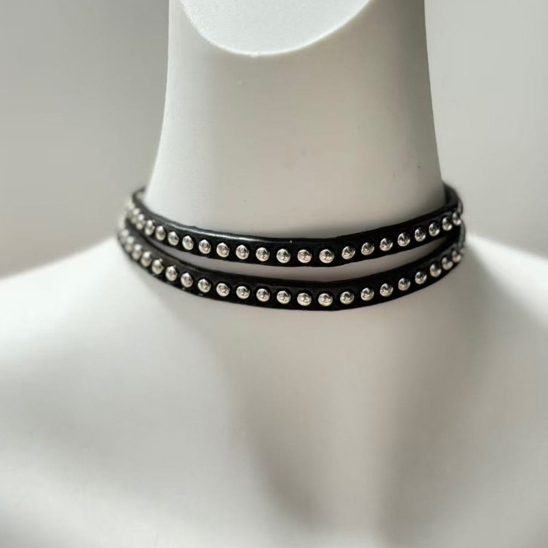 Punk Jewelry Rivet Choker Leat - Women'S Accessories In The 90S のレビューと価格
