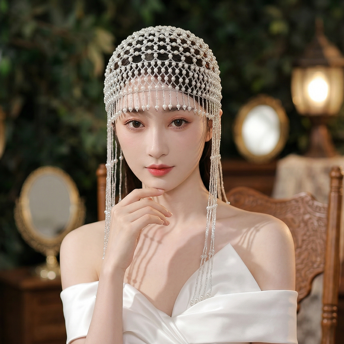 Luxury Pearls Beaded Headwrap  - Women'S Wedding Accessories のレビューと価格