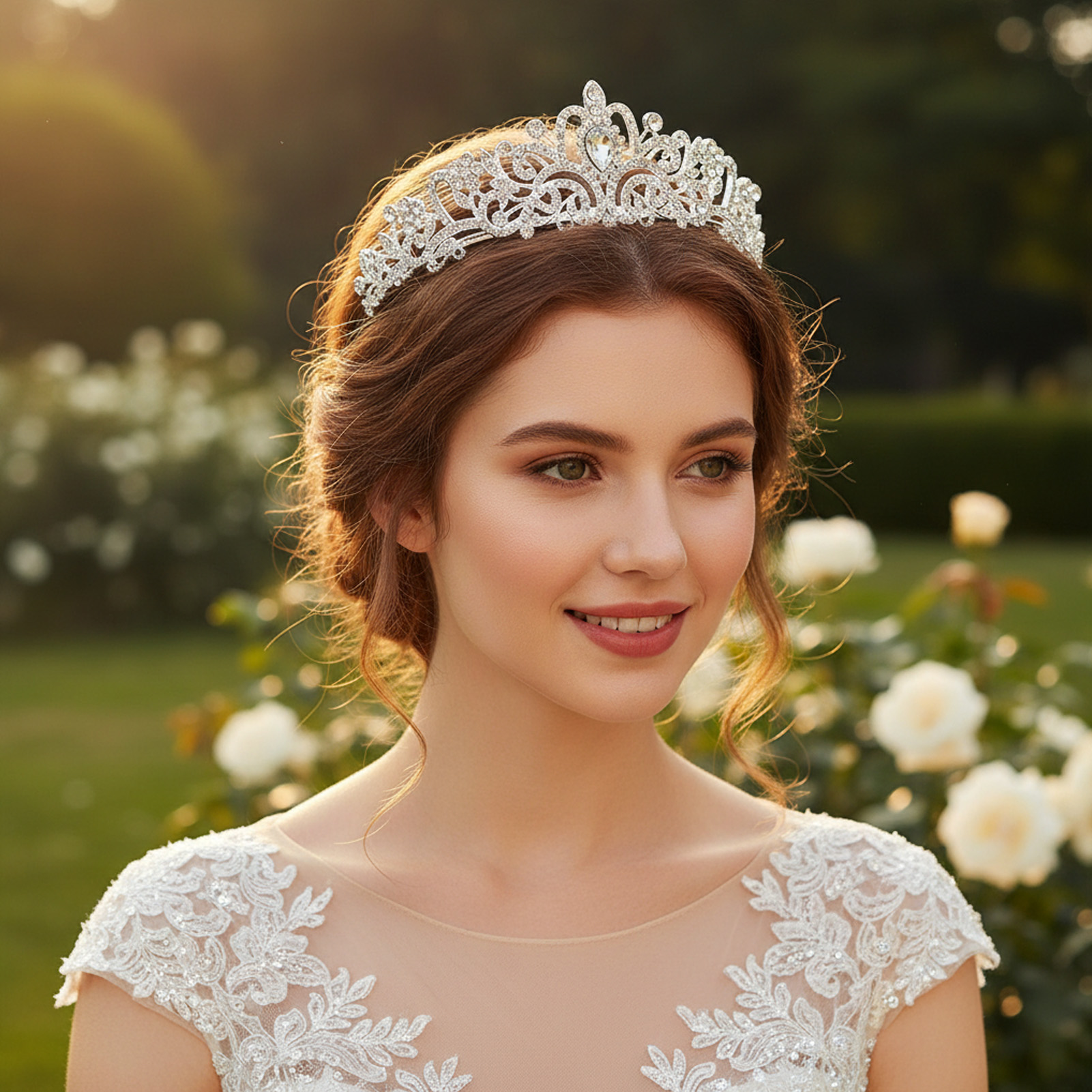 Elegant Bridal Crown Sparkly R - Women'S Wedding Accessories のレビューと価格