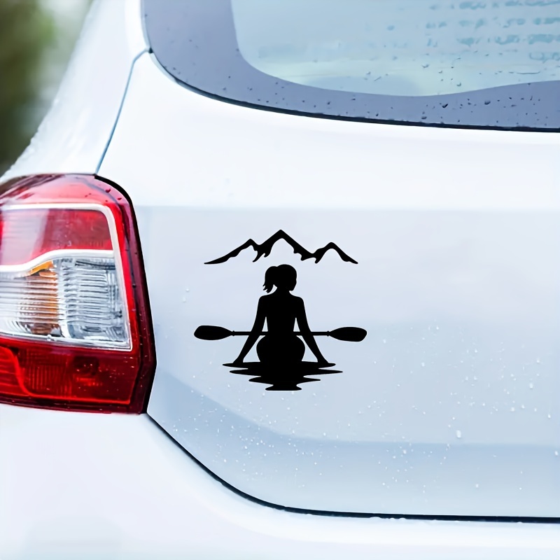 1pc Women Kayaker Car Sticker  - Women'S Kayak Accessories のレビューと価格