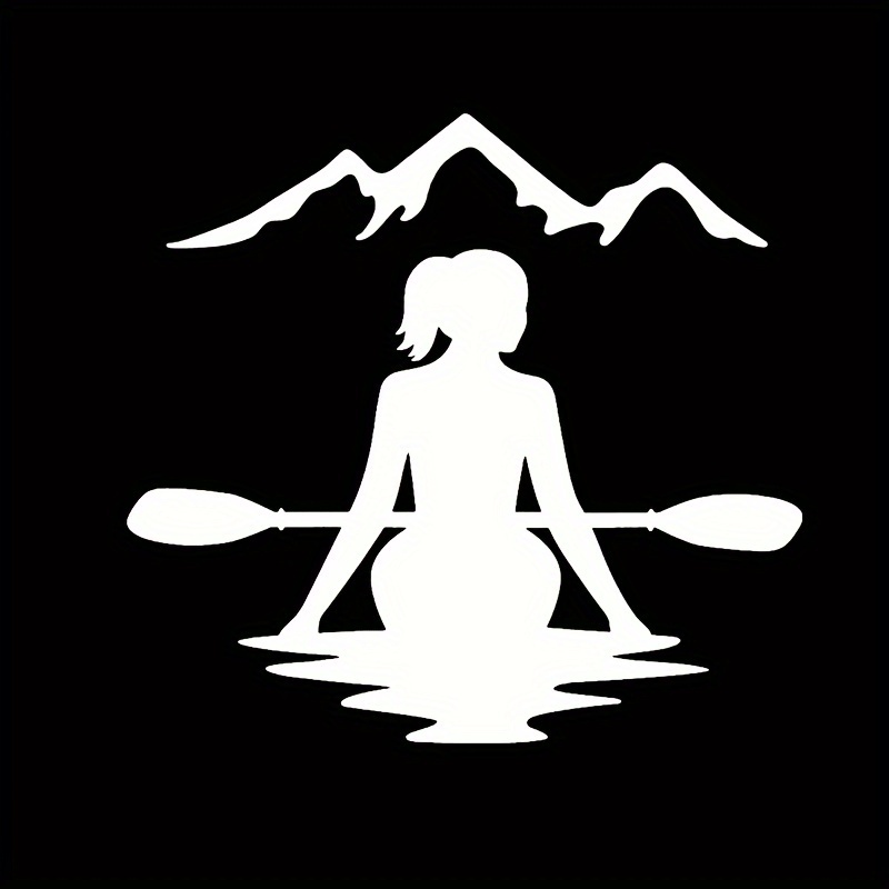 1pc Women Kayaker Car Sticker  - Women'S Kayak Accessories のレビューと価格