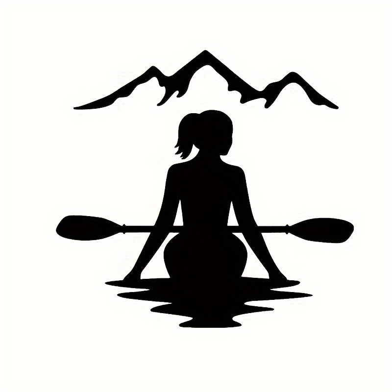 1pc Women Kayaker Car Sticker  - Women'S Kayak Accessories のレビューと価格