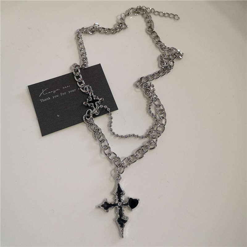 Punk Rock Black Heart Cross Pe - Women'S Accessories In The 90S のレビューと価格