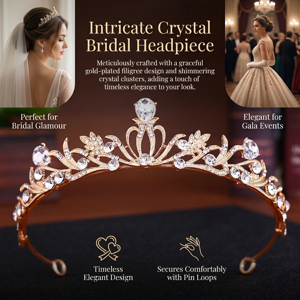 Crystal Wedding Tiaras And Cro - Women'S Wedding Accessories のレビューと価格