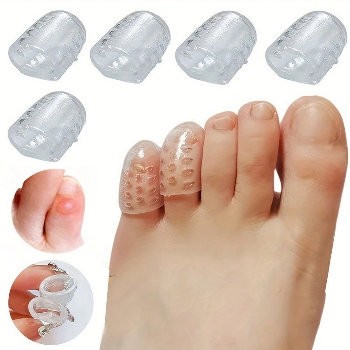 4pcs Silicone Shoe Toe Anti-Fr - Women Accessories Combo Gift のレビューと価格