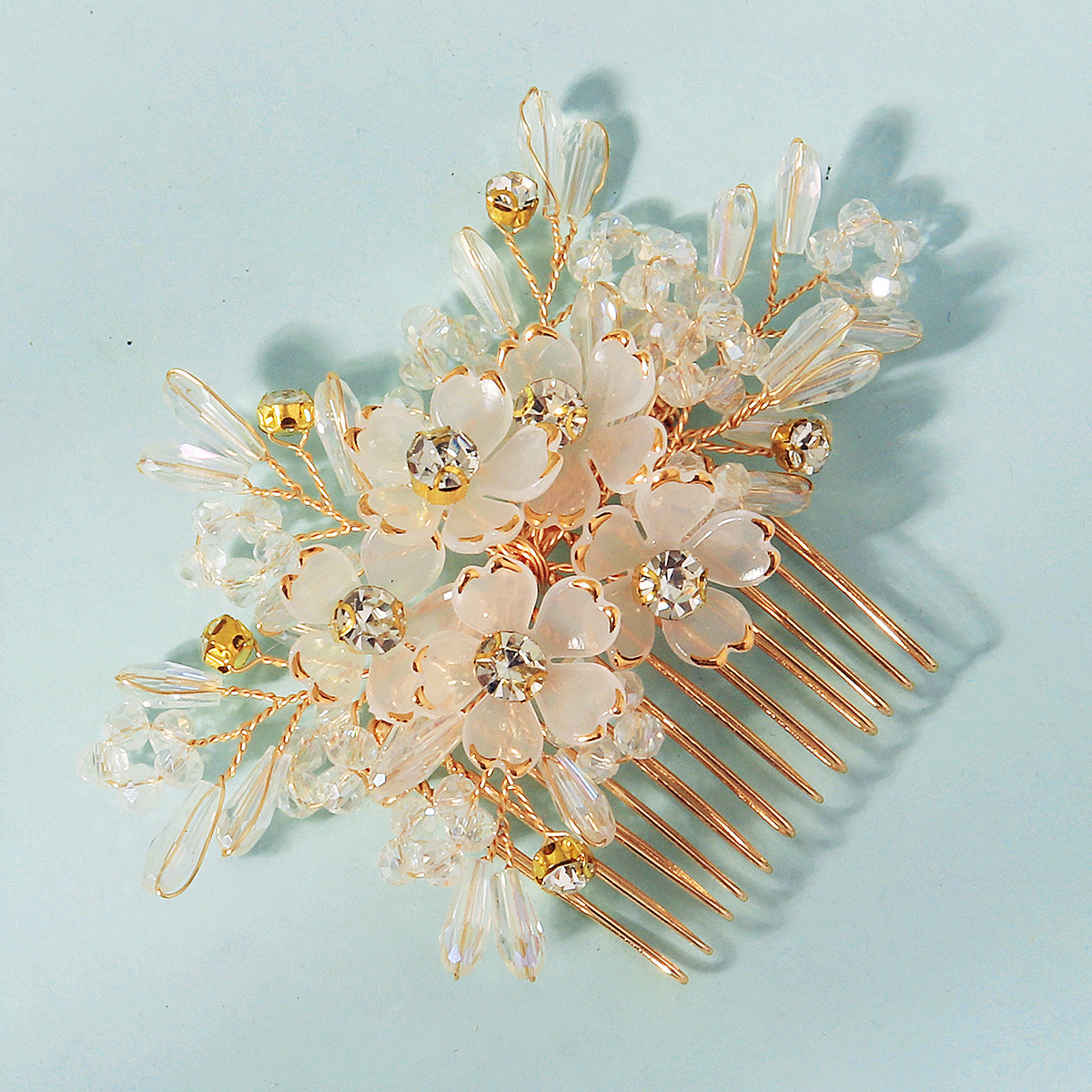 Hair Comb Crystal Flower Beade - Women'S Wedding Accessories のレビューと価格