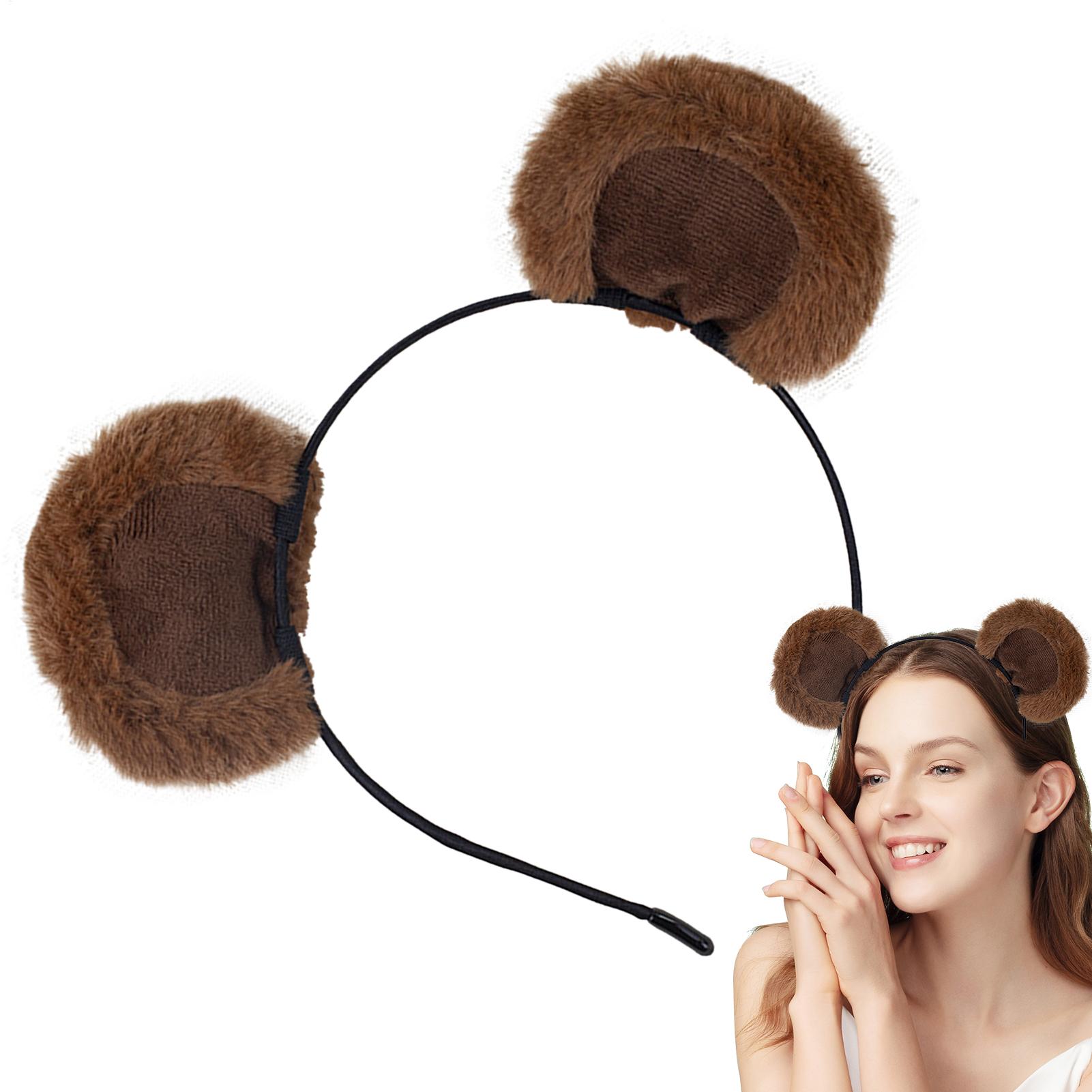Cute Brown Ears Headband Adjus - Women Accessories Combo Gift のレビューと価格