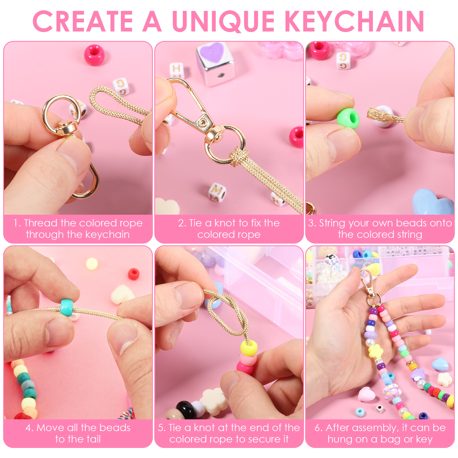 421PCS Beaded Keychain Making  - Women'S Key Accessories のレビューと価格