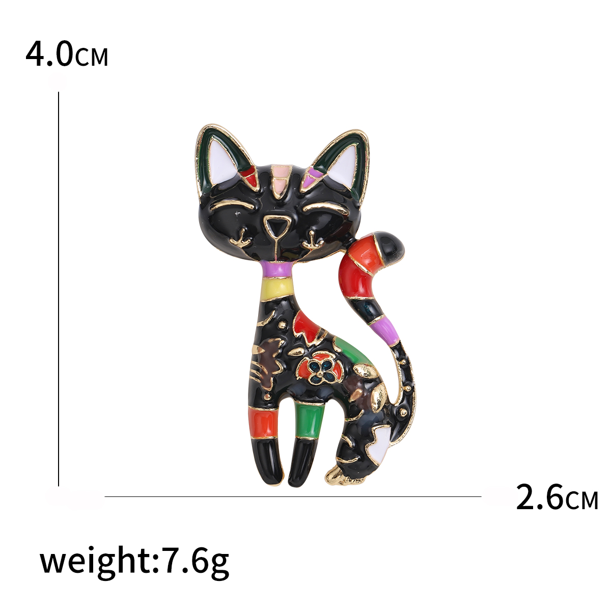 1pcs Cute Enamel Cat Brooches  - Women Accessories Combo Gift のレビューと価格