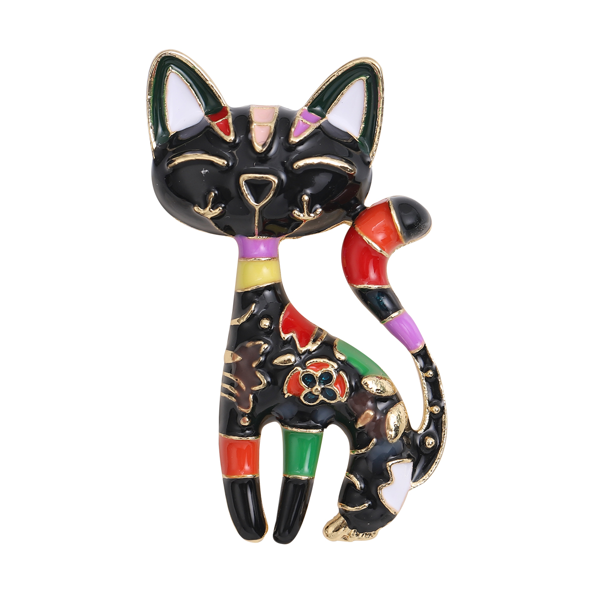 1pcs Cute Enamel Cat Brooches  - Women Accessories Combo Gift のレビューと価格