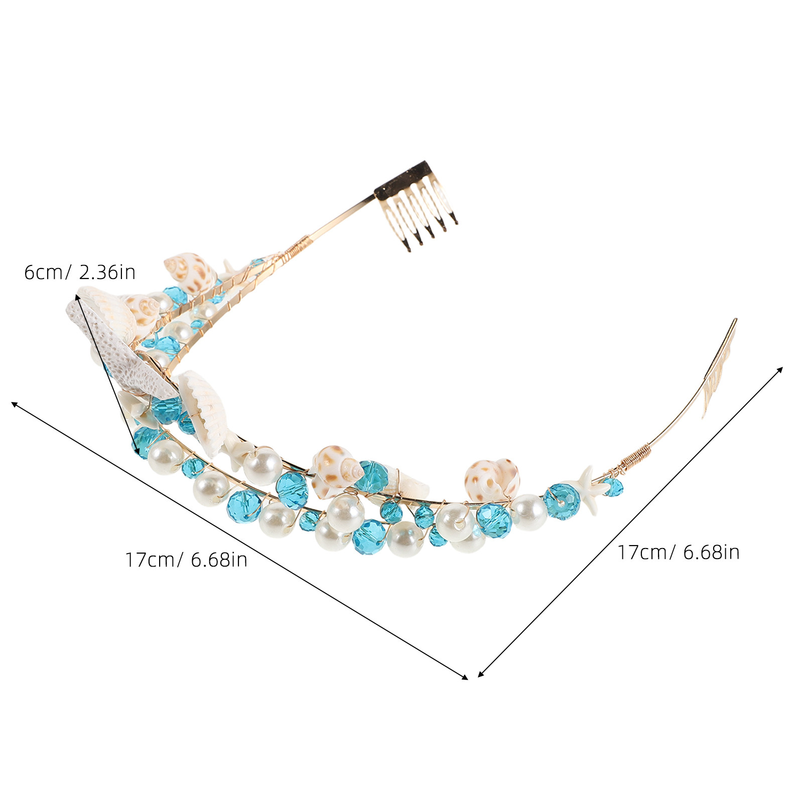 Seashell Crown Bridal Headband - Women'S Wedding Accessories のレビューと価格