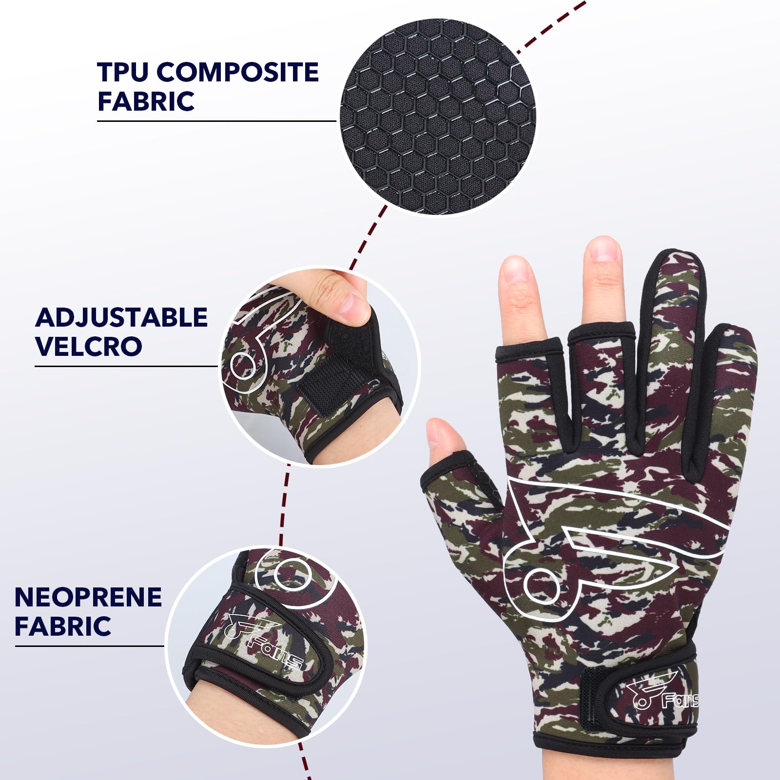 8Fans Fishing Gloves - Finger  - Women'S Kayak Accessories のレビューと価格