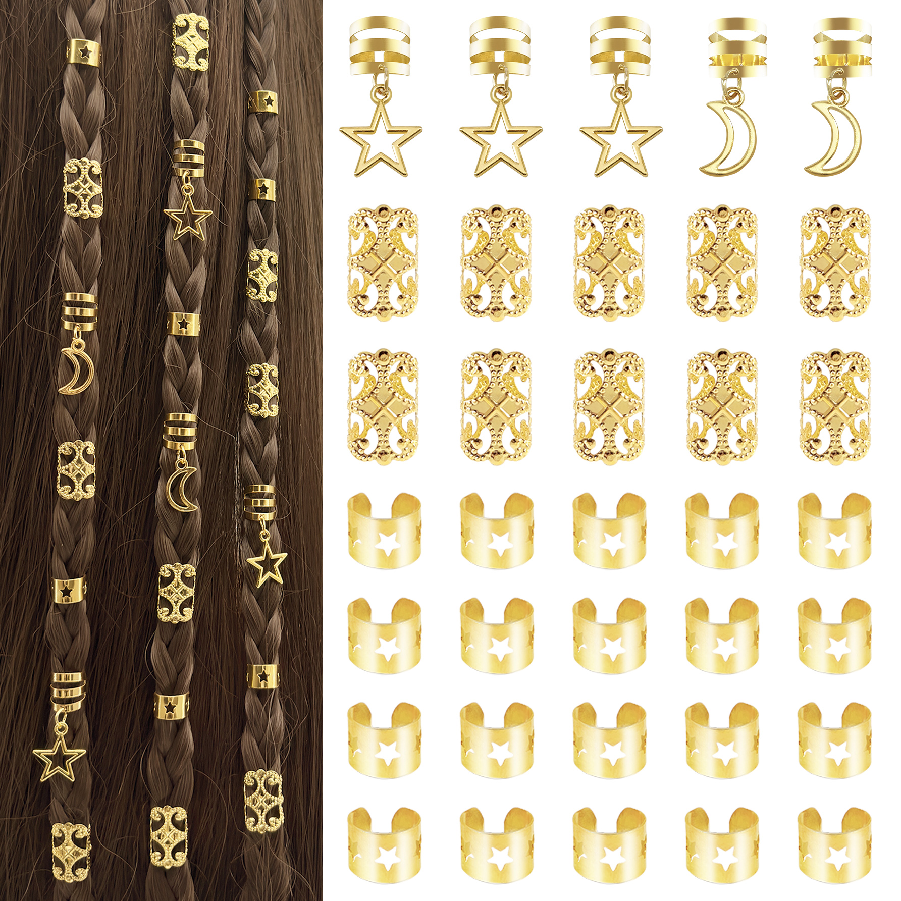 35pcs Stars and Moon Combo Dre - Women Accessories Combo Gift のレビューと価格