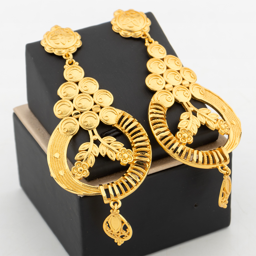 Gold Plated Tassels Earrings f - Women Accessories Dubai のレビューと価格