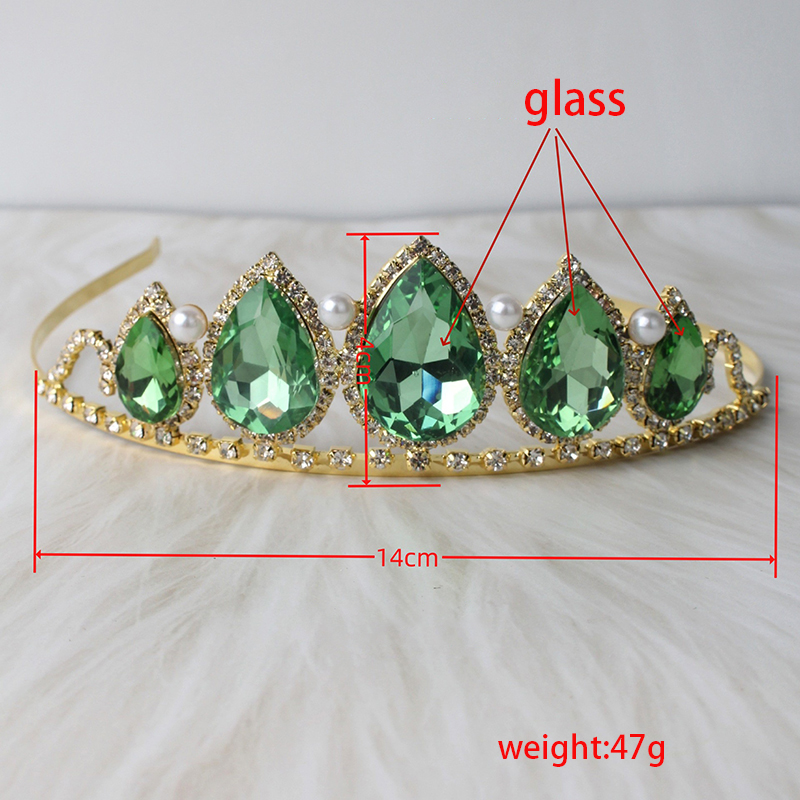 Green Water Drop Rhinestone Cr - Women'S Wedding Accessories のレビューと価格